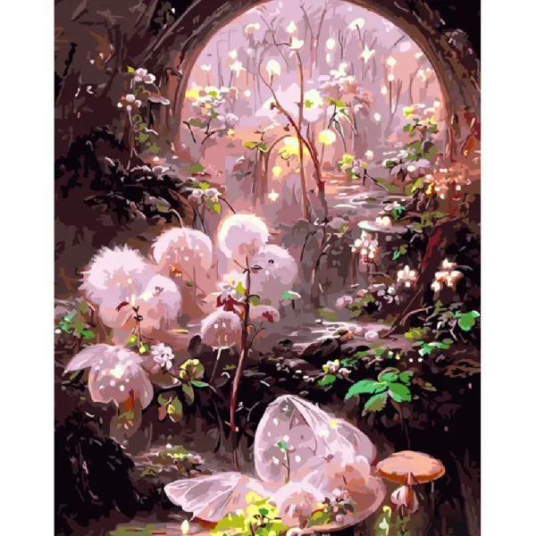 Pictura pe numere "Flori fantastice" 40x50 cm (fara cutie)(GS1022)(850104)