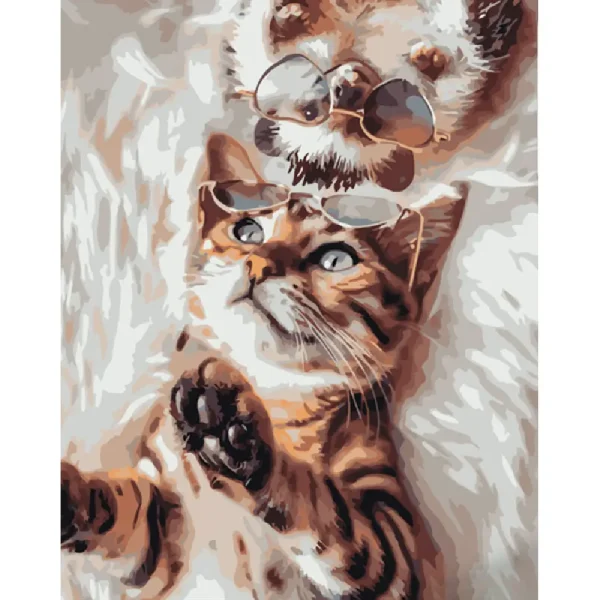 Pictura pe numere "Pisica cu arici" 40x50 cm (fara cutie)(GS1049)(50357)