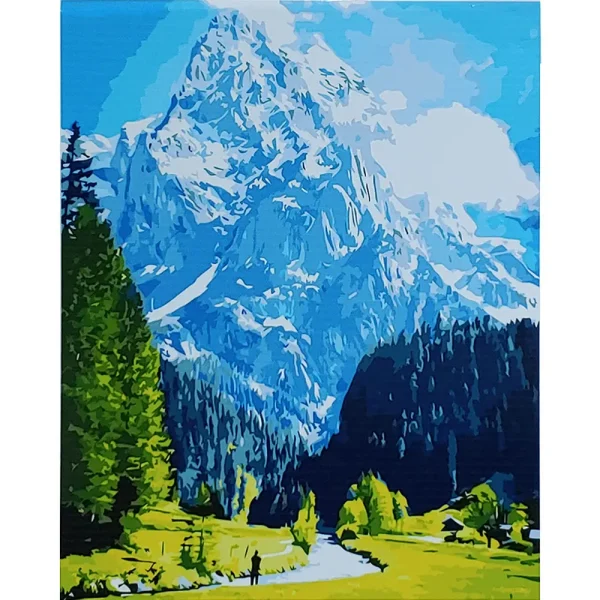 Pictura pe numere "Munții Albaștri și Câmpul Verde" 40x50 cm (fara cutie)(GS105)(31820)