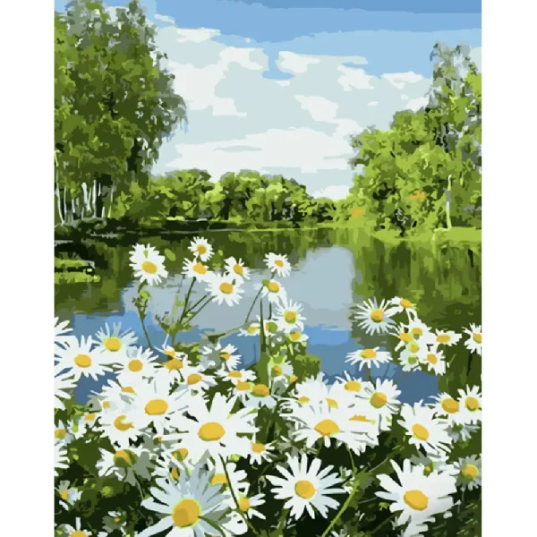 Pictura pe numere "Romanite pe malul riului" 40x50 cm (GS1074)(50579)