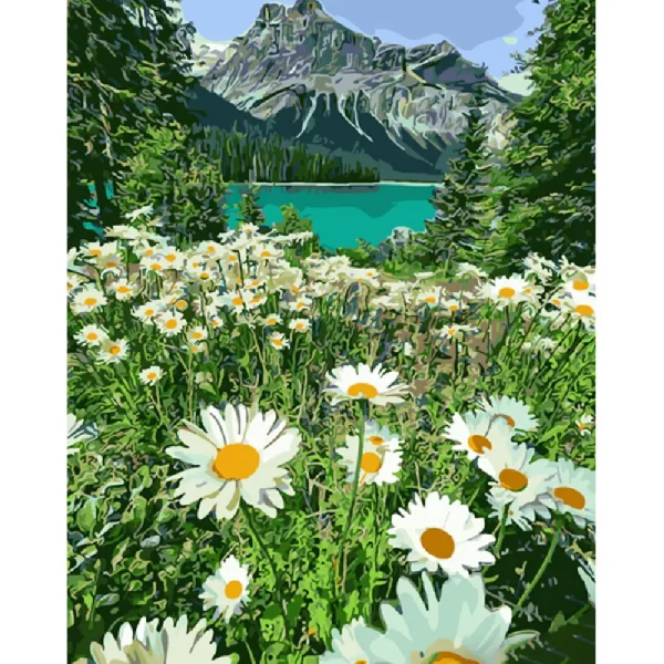 Pictura pe numere "Romanite in munti" 40x50 cm (fara cutie)(GS1093)(50654)