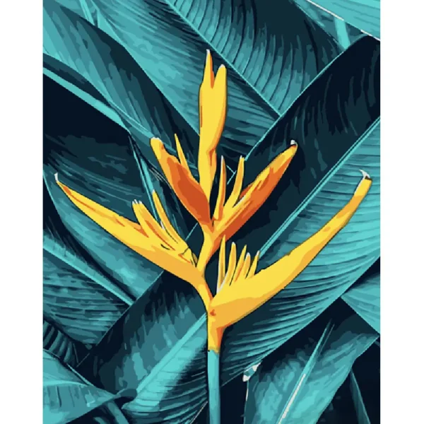 Pictura pe numere "Floare galbena" 40x50 cm (fara cutie)(GS1540)(61094)