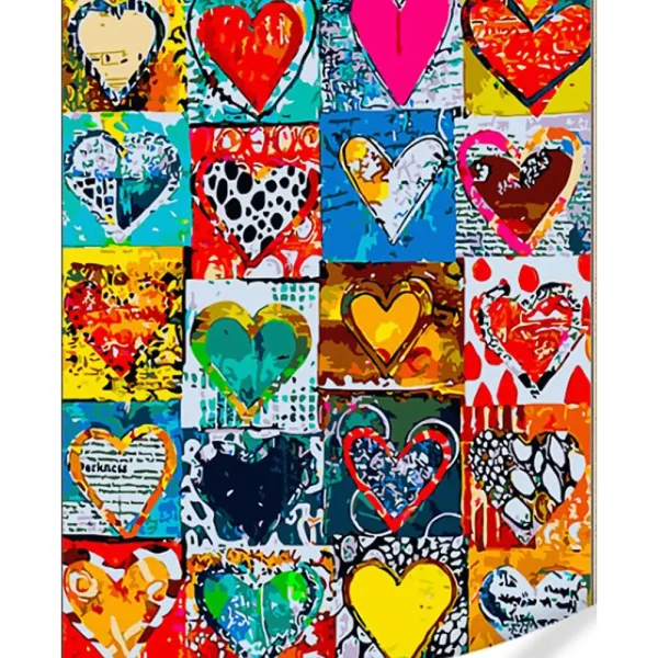 Pictura pe numere "Dragoste variata" 40x50 cm (fara cutie)(GS1591)(73806)