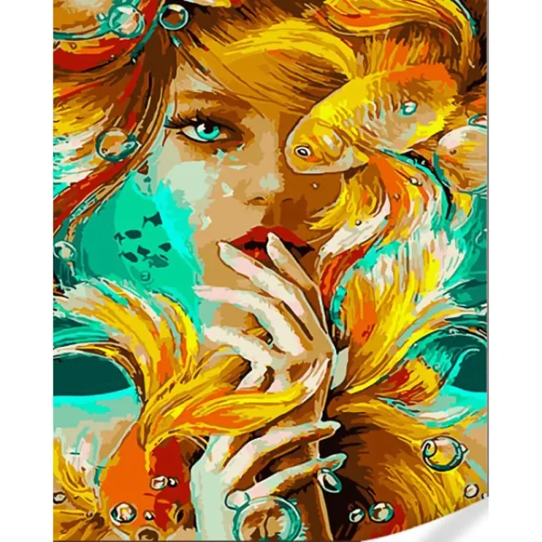 Pictura pe numere "Pestisorul de aur" 40x50 cm (fara cutie)(GS1594)(73837)