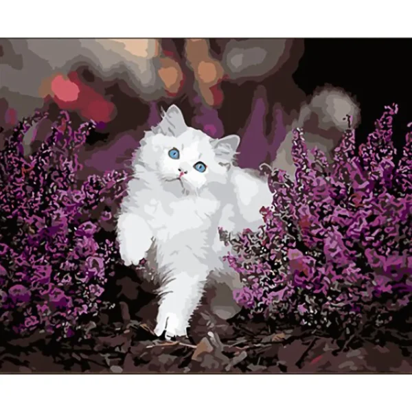 Pictura pe numere "Pisica cu ochi albastri" 40x50 cm (fara cutie)(GS1606)(73714)