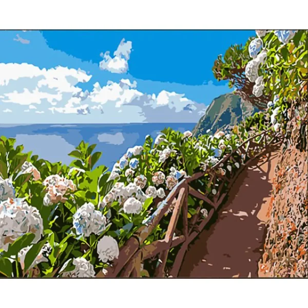 Pictura pe numere "Flori" 40x50 cm (fara cutie)(GS1608)(73684)
