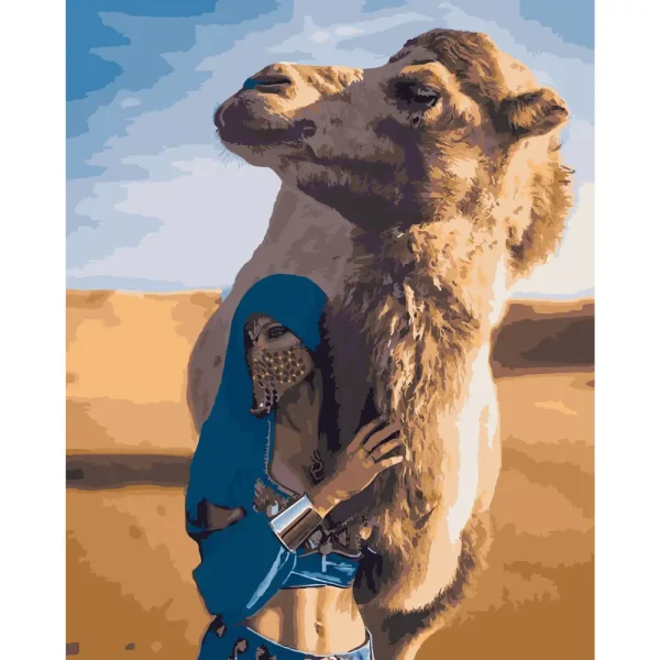 Pictura pe numere "Camila in Sahara" 40x50 cm (fara cutie)(GS199)(39054)