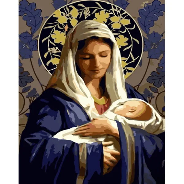 Pictura pe numere "Maria cu Micul Iisus" 40x50 cm (fara cutie)(GS903)(48927)
