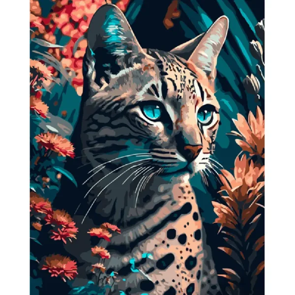 Pictura pe numere "Pisica" 40x50 cm (fara cutie)(GS905)(48941)