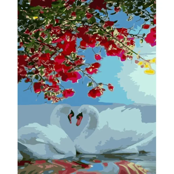 Pictura pe numere "Lebăda" 40x50 cm (fara cutie)(GS950)(49399)