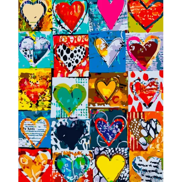 Pictura pe numere "Dragoste variata" 40x50 cm (fara cutie)(GS992)(49801)