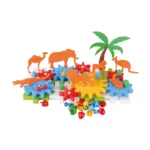 Set constructor cu animale și roți dințate, 66 piese ,Technok (3749)