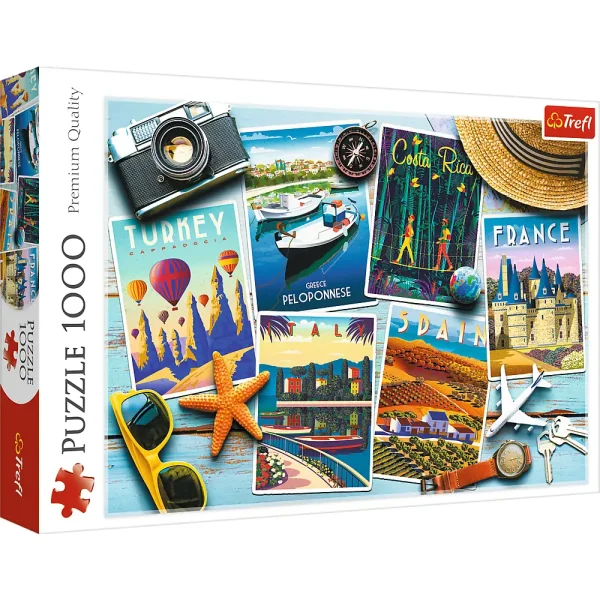 Puzzle 1000 elemente"Postcarduri de sărbătoare"