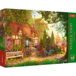 Puzzle Premium Plus 1000 elemente "Ora ceaiului: Cabana acoperita cu stuf"