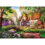 Puzzle Premium Plus 1000 elemente "Ora ceaiului: Cabana Woodland" - imagine 2