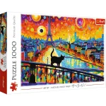 Puzzle 1000 elemente "Pisica in Paris"