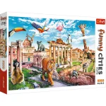 Puzzle 1000 elemente "Animalele in Roma"