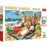 Puzzle 1000 elemente cu forme ascunse "Pisicile in vacanta"