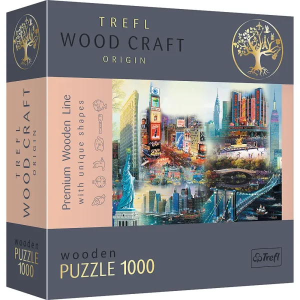 (20147) Puzzle din lemn 1000 elemente "Colaj-New York"