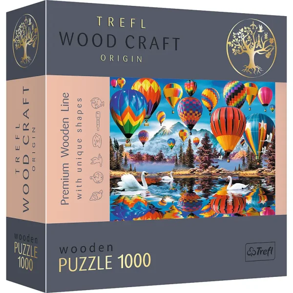 (20143) Puzzle din lemn 1000 elemente "Bloanele colorate"