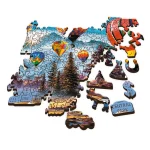 (20143) Puzzle din lemn 1000 elemente "Bloanele colorate" - imagine 3