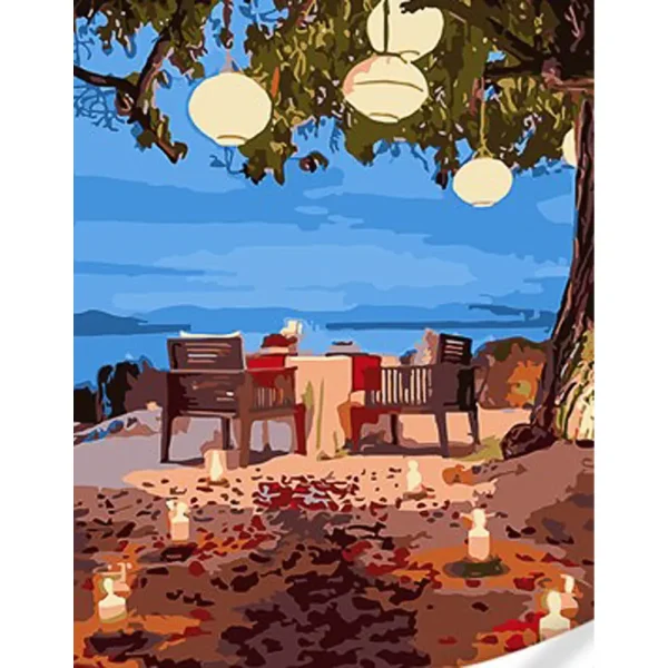 Pictura pe numere"Cina romantica" (fara cutie) 30x40 cm (SS1092)(75169)