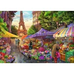 Puzzle Premium Plus 1000 elemente "Magazinul de flori din Paris" - imagine 2