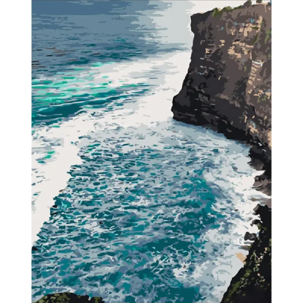 Pictura pe numere "Coasta stâncoasă" 40x50 cm (fara cutie)(DY396)(53716)