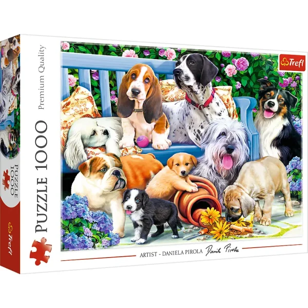 Puzzle 1000 elemente"Cainisorii in gradina"