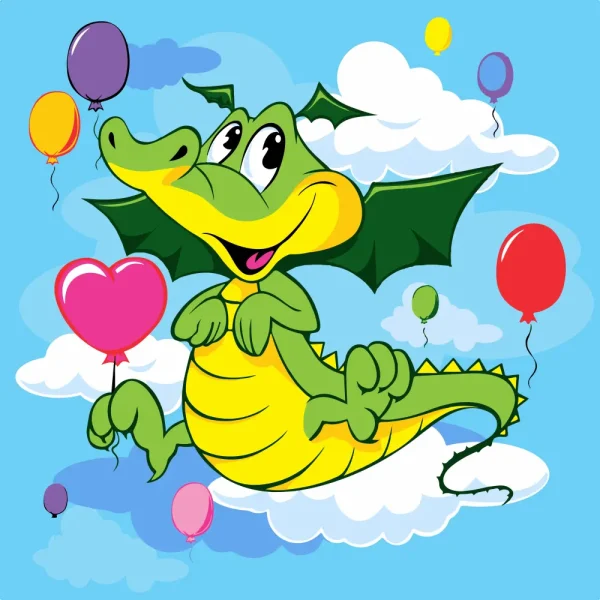 (ES0825)(70690) Pictura pe numere "Dragon de aer", 30x30 cm