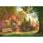 Puzzle Premium Plus 1000 elemente "Ora ceaiului: Cabana acoperita cu stuf" - imagine 2
