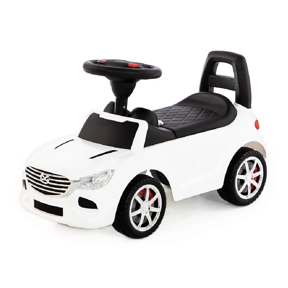 84514 Tolocar SuperCar pentru copii cu volan muzical, alb, Polesie (84514) - imagine 1
