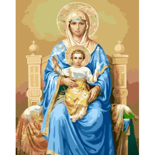 Pictura pe numere "Templul Maicii Domnului pe tron" 40x50 cm (fara cutie)(GS920)(49092)