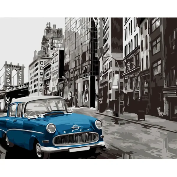 Pictura pe numere "O călătorie retro" 40x50 cm (fara cutie)(DY428)(61384)
