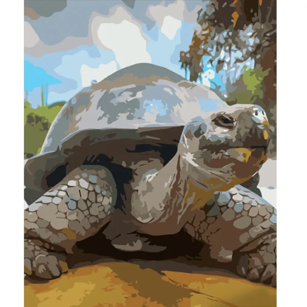 Pictura pe numere "Broască țestoasă" 40x50 cm (fara cutie)(GS582)(44981)