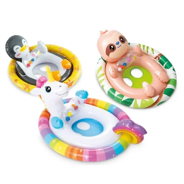 INTEX Cerc gonflabil cu decupaje pentru picioare 76х58 cm, până la 23 kg, 3-4 ani, 3 modele