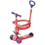 Trotinetă pentru copii 6 în 1 cu scaun, mâner parental, roți luminoase și muzică, 3 culori, RTM Scooter (JSC366) - imagine 2