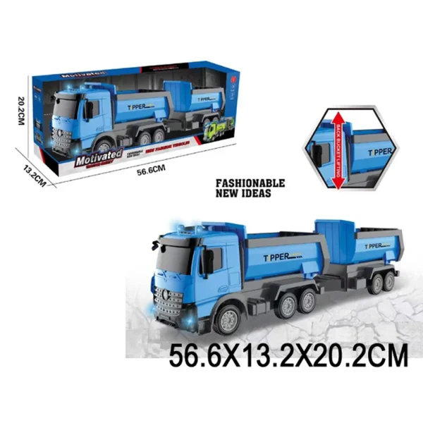 R 4 /18(R 4A /13/14) (00277) Jucarie autospeciala camion cu remorca pe baterii