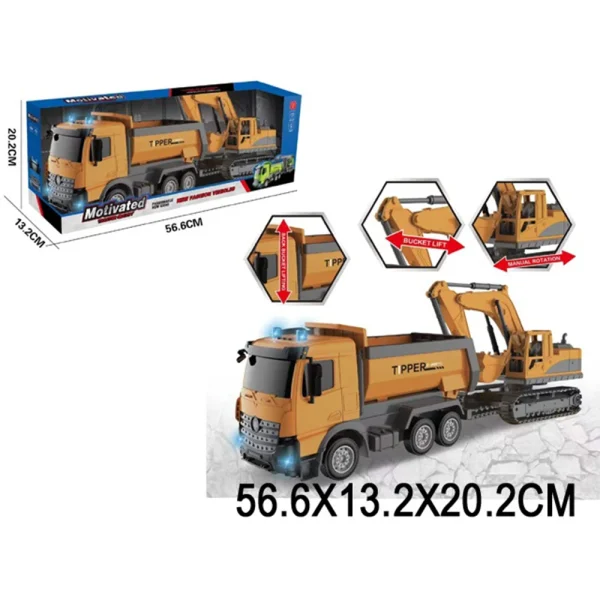 R 7A /12(R 4A /14) (00338) Jucarie autospeciala camion cu excavator pe baterii