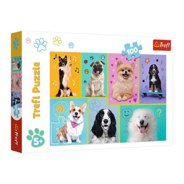 Puzzle 100 elemente "In lumea cainilor"