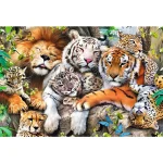 Puzzle din lemn 501elem. "Feliniele din jungla" - imagine 2