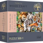 Puzzle din lemn 501elem. "Feliniele din jungla"