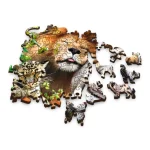 Puzzle din lemn 501elem. "Feliniele din jungla" - imagine 3