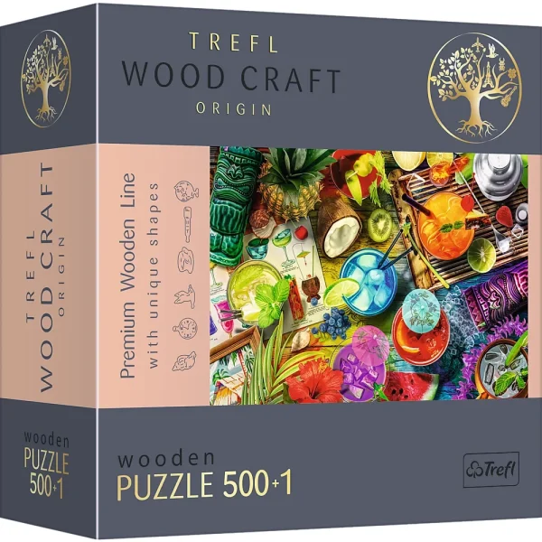 Puzzle din lemn 501elem. "Coctailuri colorate"