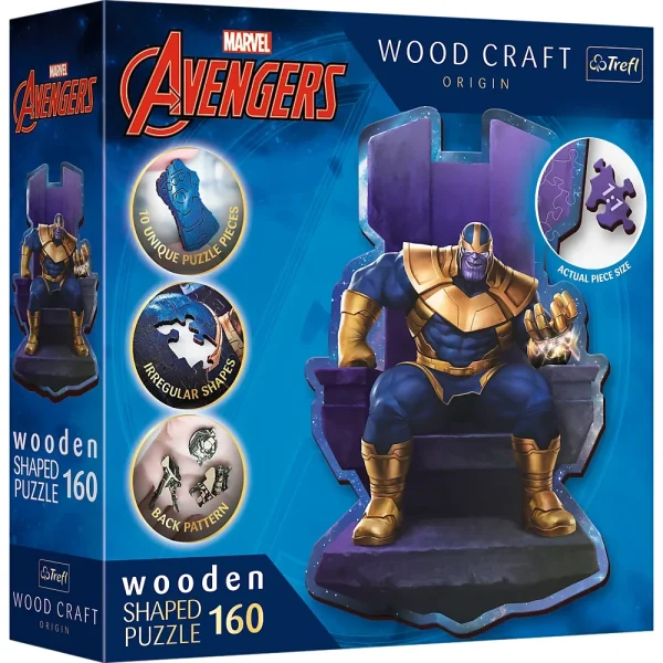 Puzzle din lemn 160 elemente "Thanos pe tron"