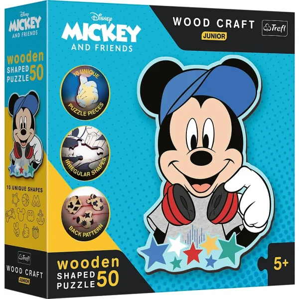 Puzzle din lemn 50elem. "În lumea lui Mickey"