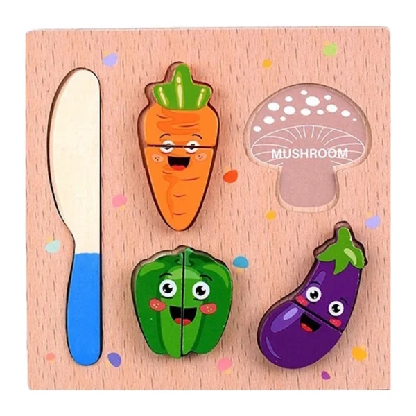 Puzzle din lemn "Legume"