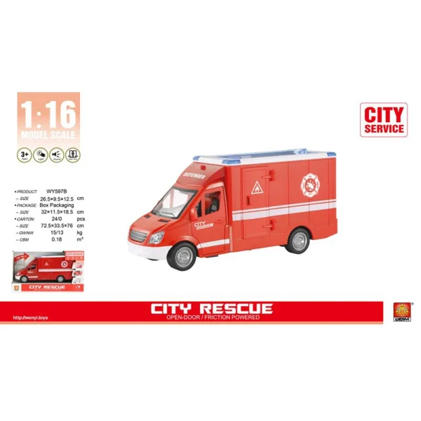PR 1A/11 (25970) Jucarie ambulanta pe baterii WY597B
