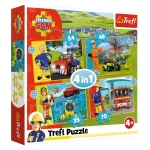 Puzzle 4in1 "Pompierul Sam"