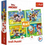 Puzzle 4in1 "Mickey alaturi de prieteni"